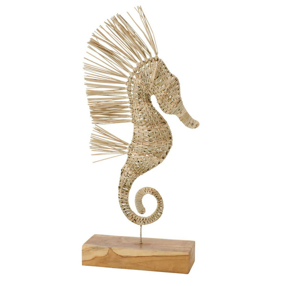 Statue hippocampe herbe 