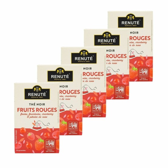 Thé noir aux fruits rouges - 20 sachets - renuté
