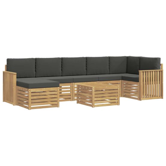 Ensemble de canapés d'extérieur 8 pc blanc et anthracite