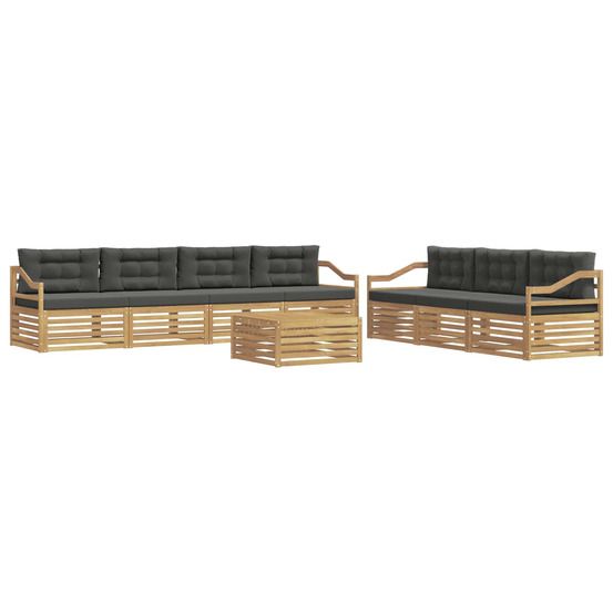 Ensemble de canapés d'extérieur 8 pc blanc et anthracite