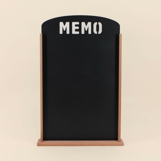 Mémo board ardoise contour bois 53x35cm