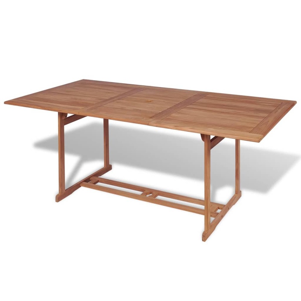 Table de jardin 180x90x75 cm bois de teck solide