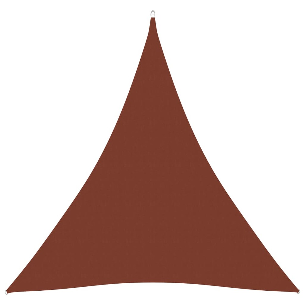 Voile toile d'ombrage parasol tissu oxford triangulaire 4,5 x 4,5 x 4,5 m marron