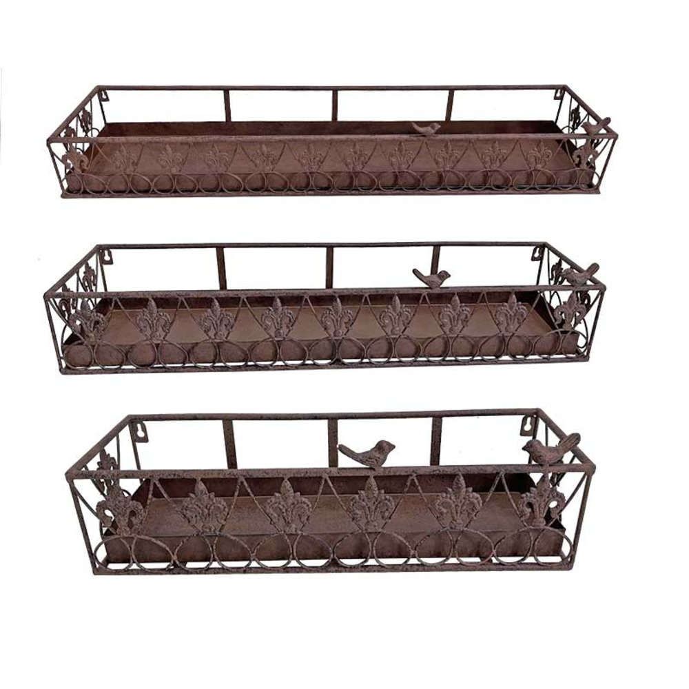 Ensemble de 3 supports jardinière muraux