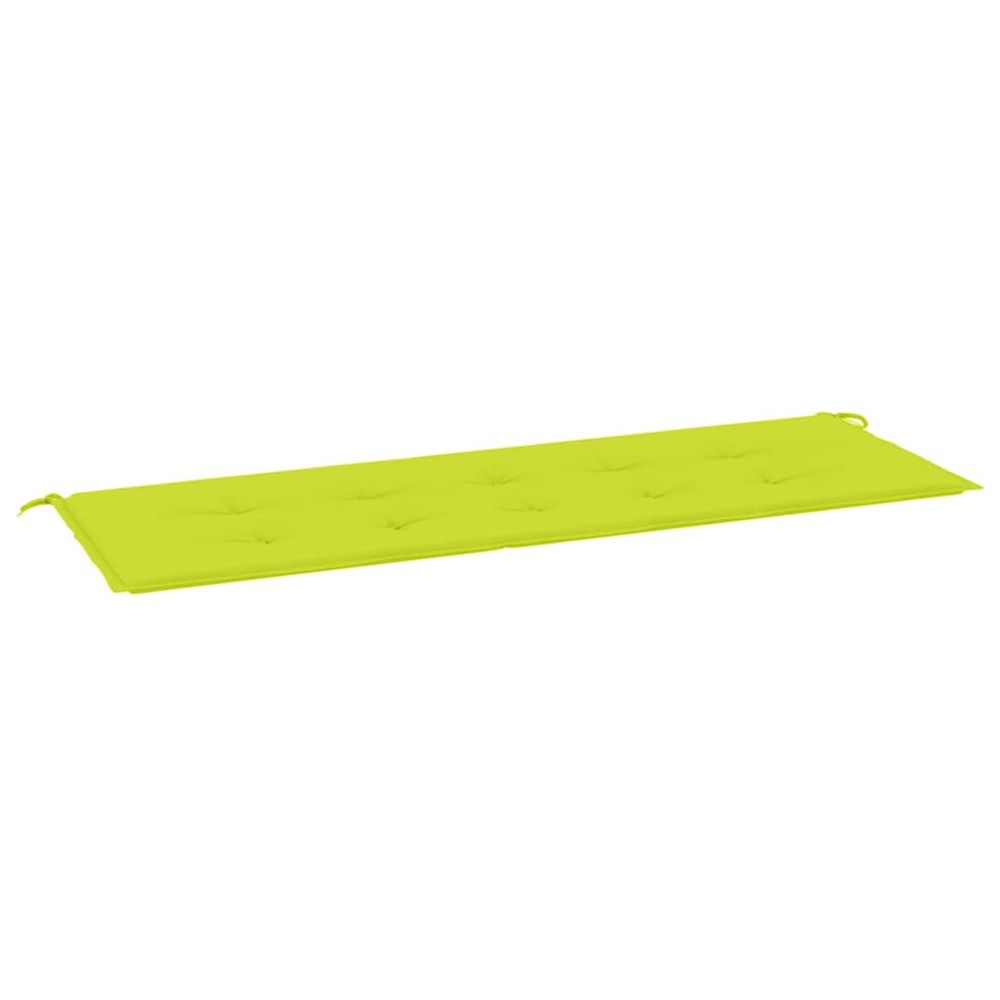 Coussin de banc de jardin vert brillant 150x50x3cm tissu oxford