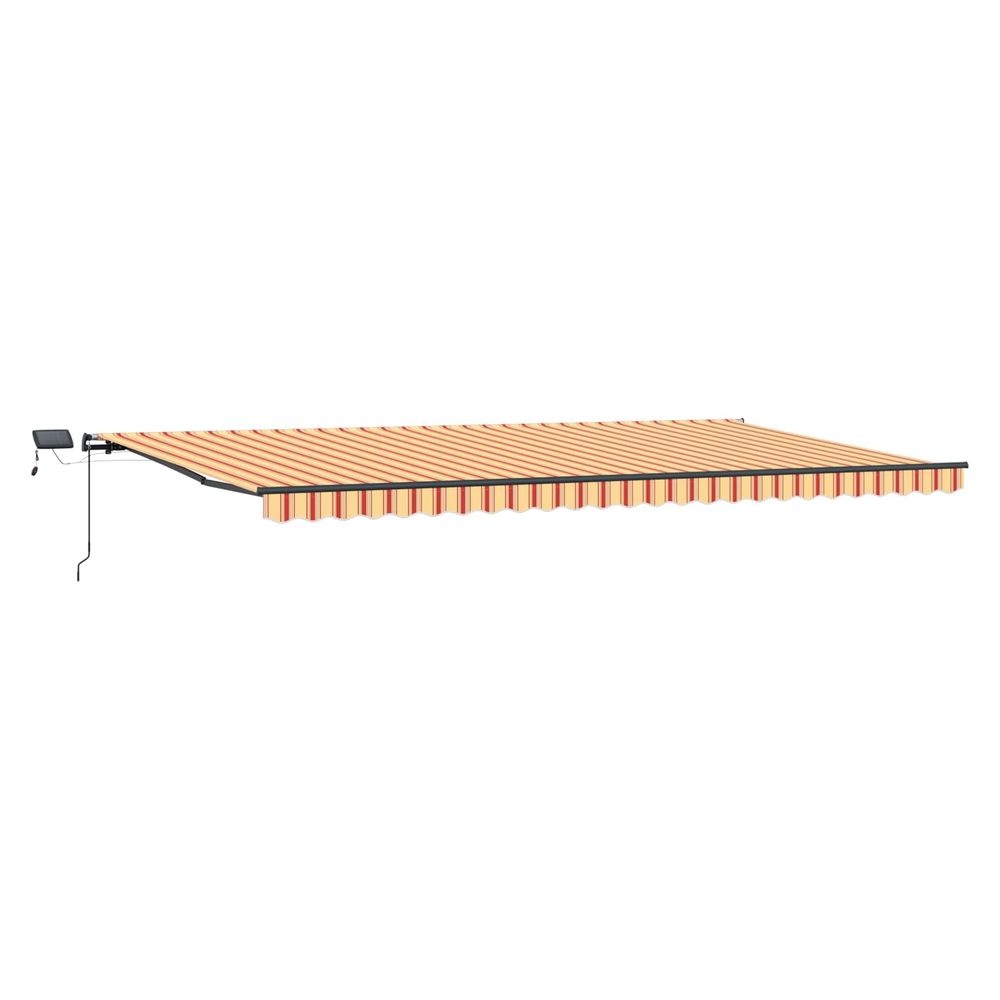 Auvent rétractable jaune et orange 600 × 300 cm