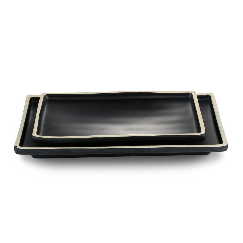 Plat rectangulaire terra en mélamine 21 à 26 cm - pujadas