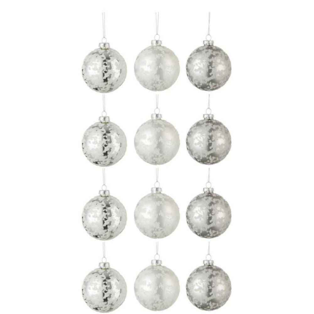 Lot de 12 boules de noël 