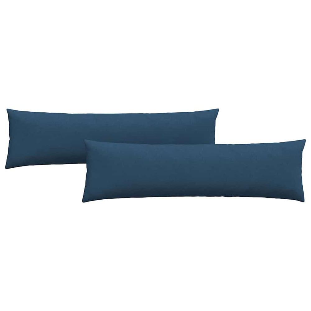 Coussins de canapé 2 pcs bleu 145 x 40 cm tissu