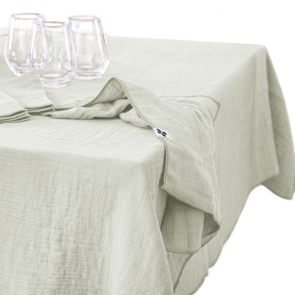 Nappe rectangle gaze de coton gaia