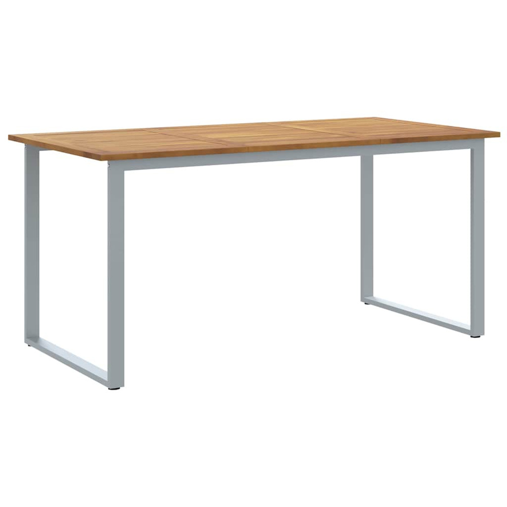 Table de jardin pour repas gris 160 x 80 x 75 cm