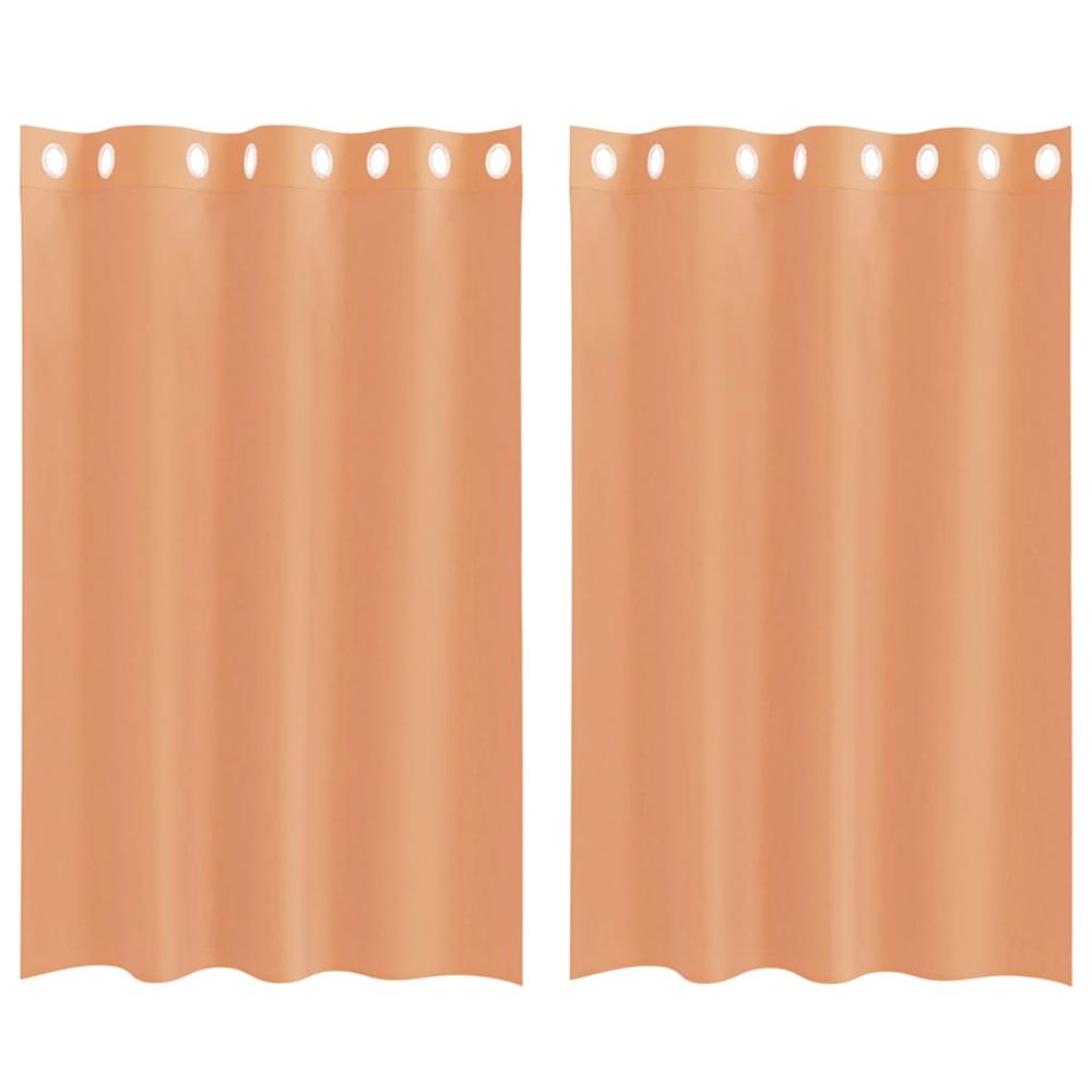Rideaux en voile avec œillets 2 pcs terre cuite