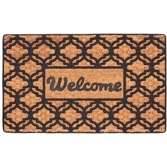 Paillasson en caoutchouc et coco welcome