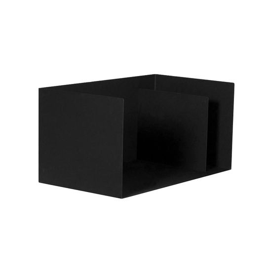 Porte-bûches compact en acier noir 70 cm bytom