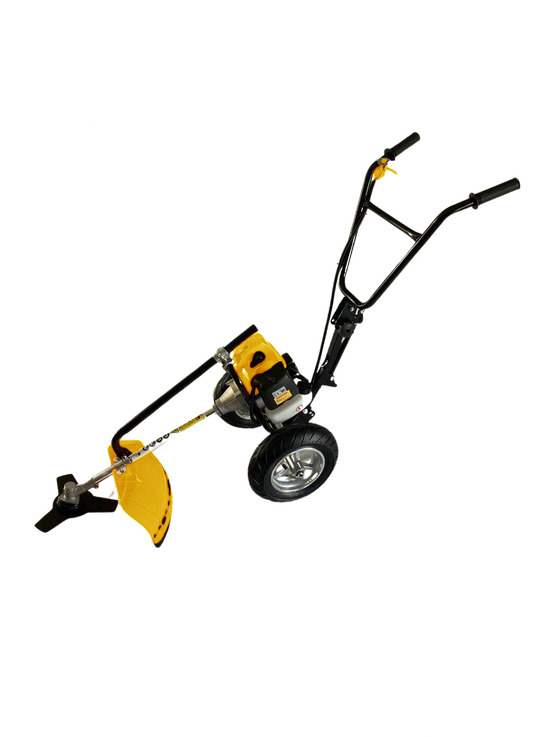 Débroussailleuse thermique à roues 52cm3 + bobine + disque