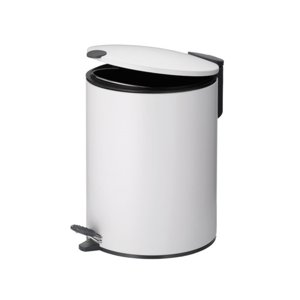 Poubelle à pédale 5l blanc - 23701