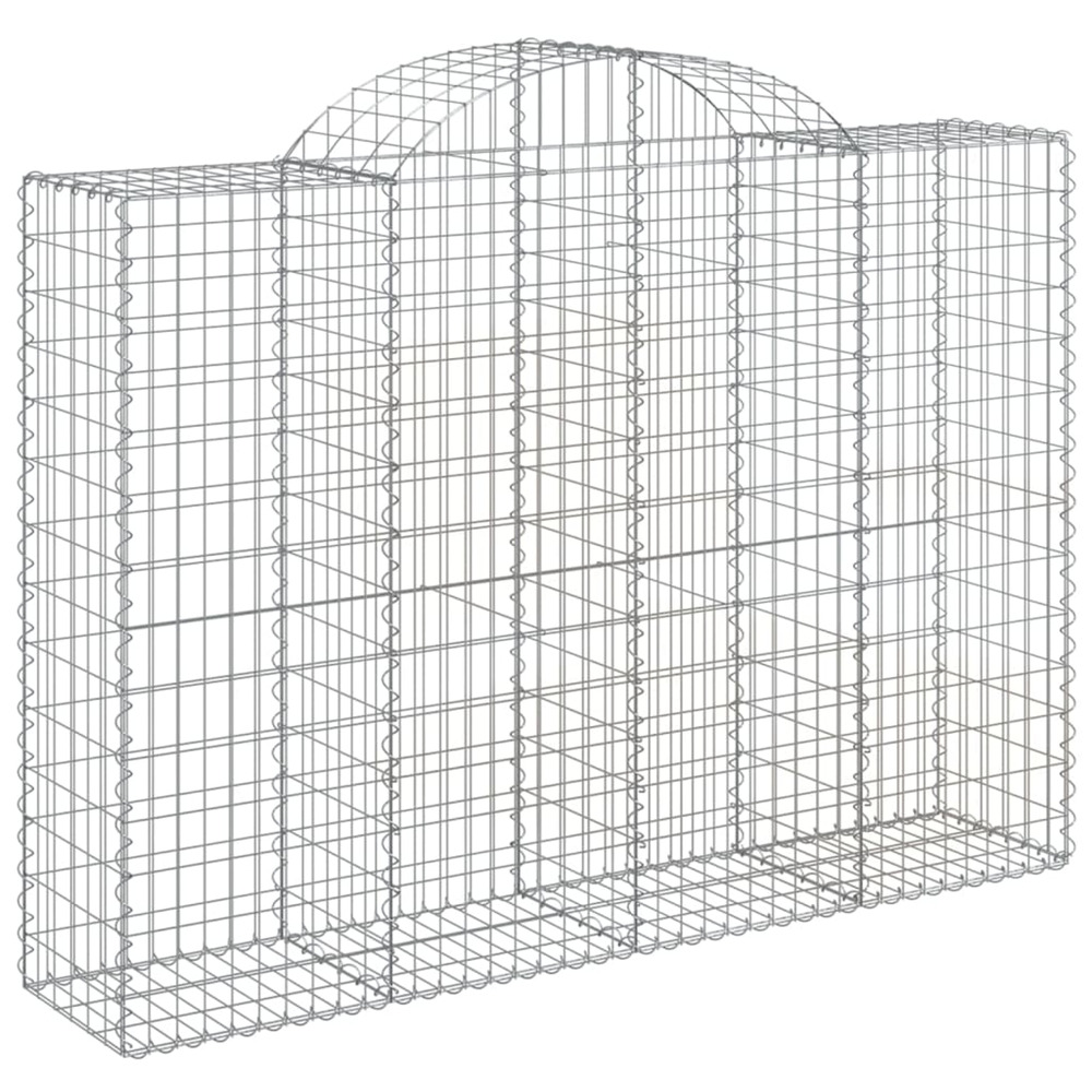 Panier de gabions arqué 200x50x140/160 cm fer galvanisé