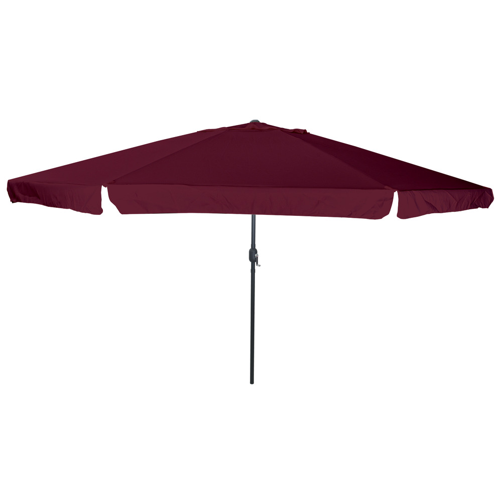 Parasol de jardin ø395x245 cm rouge bordeaux