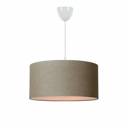 Suspension luminaire plafonnier e27 beige d38x70 cm