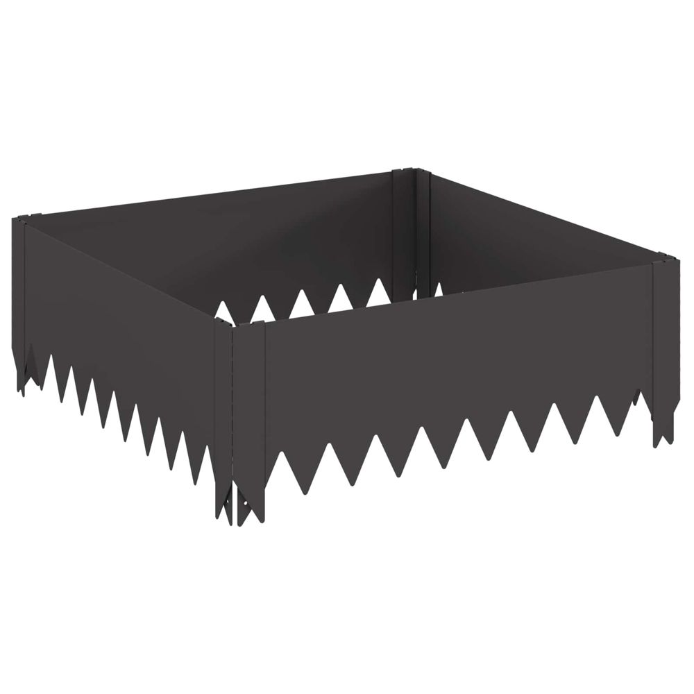 Bordure de pelouse 60 x 60 x 20 cm acier noir