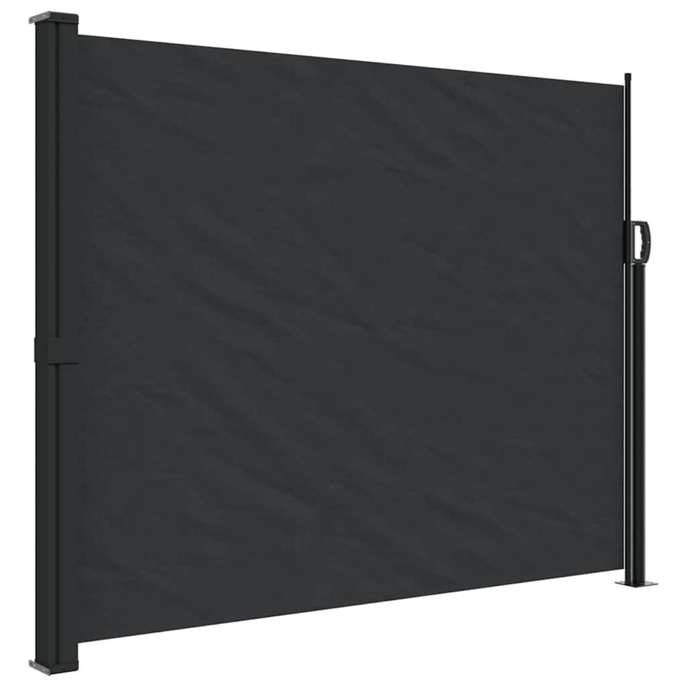 Auvent latéral rétractable noir 160x300 cm