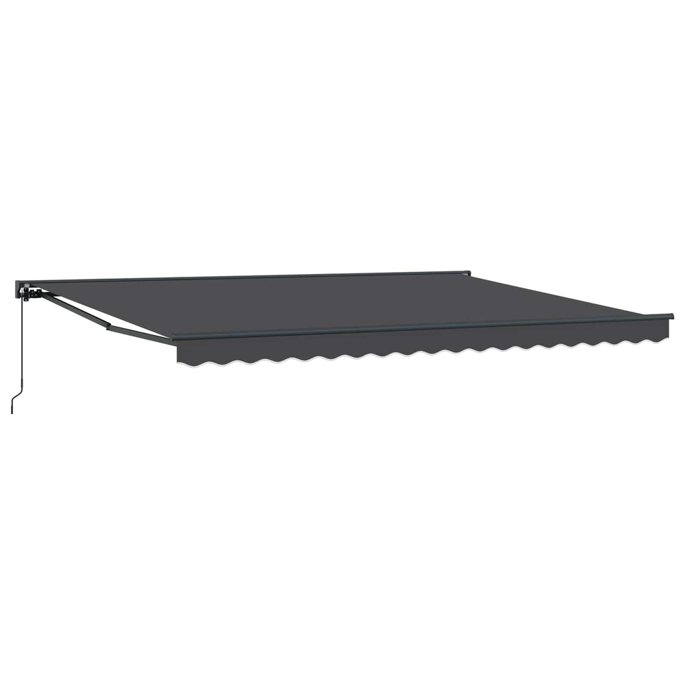 Auvent rétractable manuel anthracite 4,5 × 3,5 m