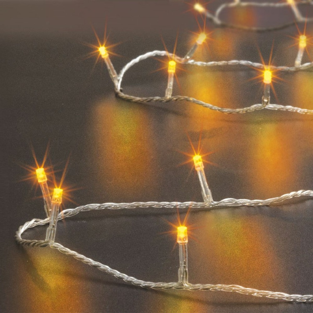 Guirlande lumineuse extérieur 30 m 300 led blanc chaud et 8 jeux de lumière