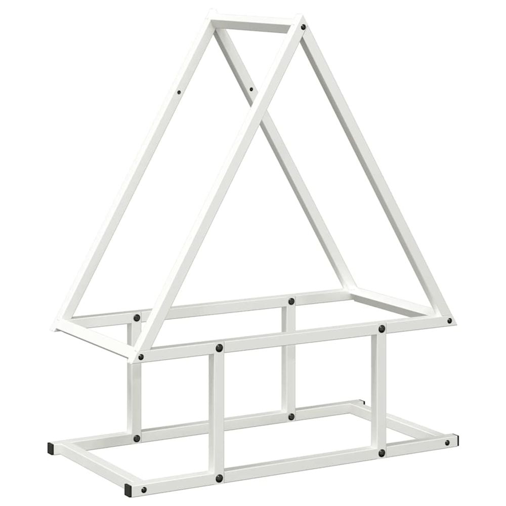 Portant de bois chauffage blanc 50x25x60 cm