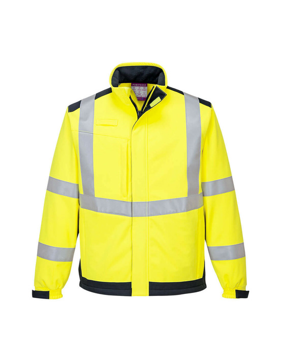 Veste softshell modaflame multi norme arc électrique couleur : jaune/marine taille xxl - portwest