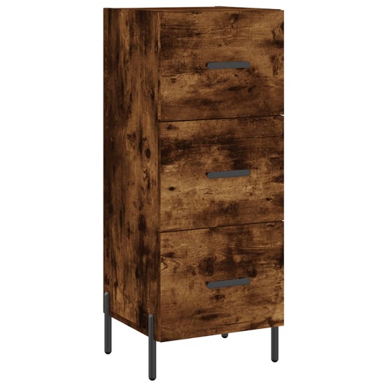 Buffet bahut commode armoire meuble de rangement organisateur cuisine salle de séjour salon 34,5 x 34 x 90 cm bois d'ingénier