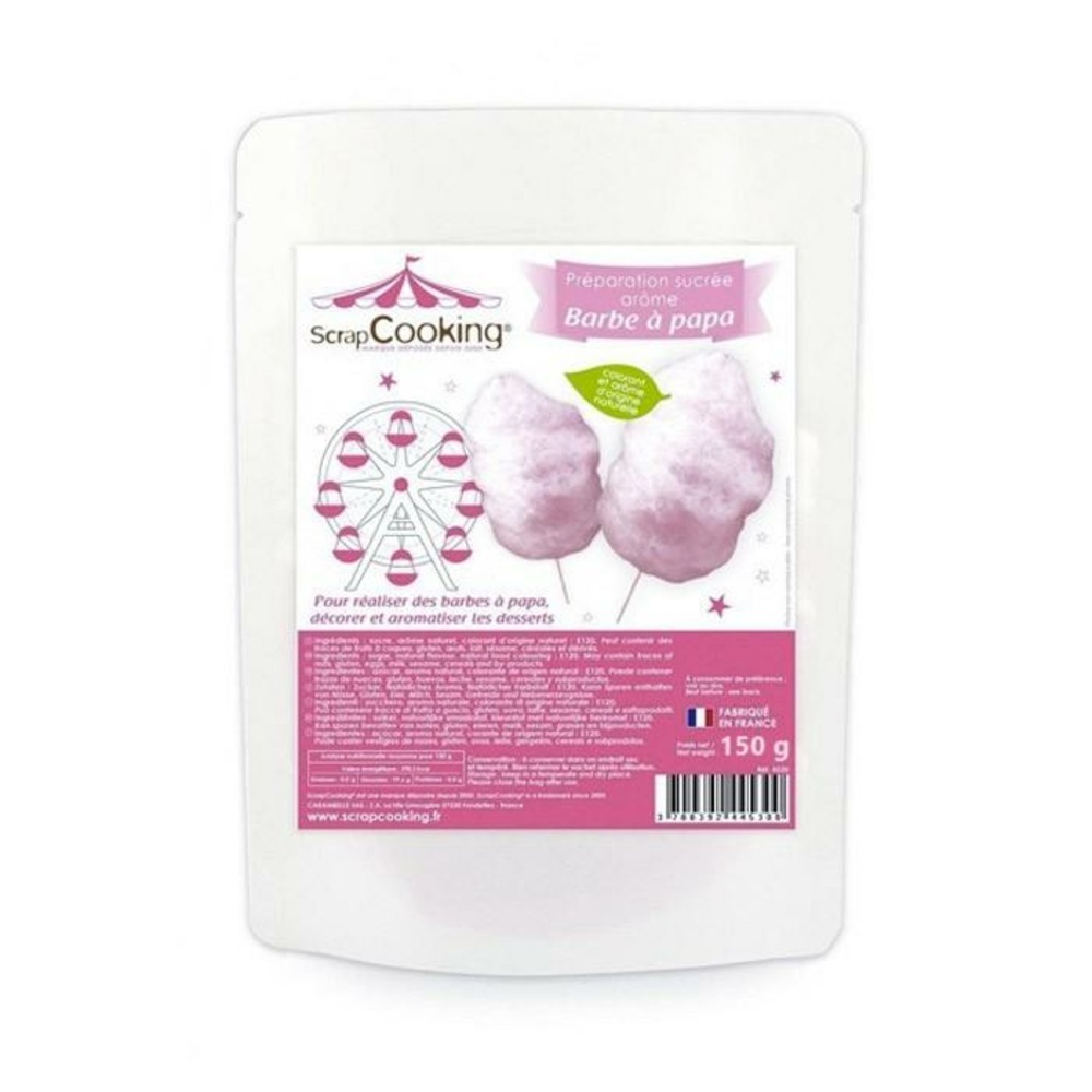 Préparation barbe à papa rose 150 g