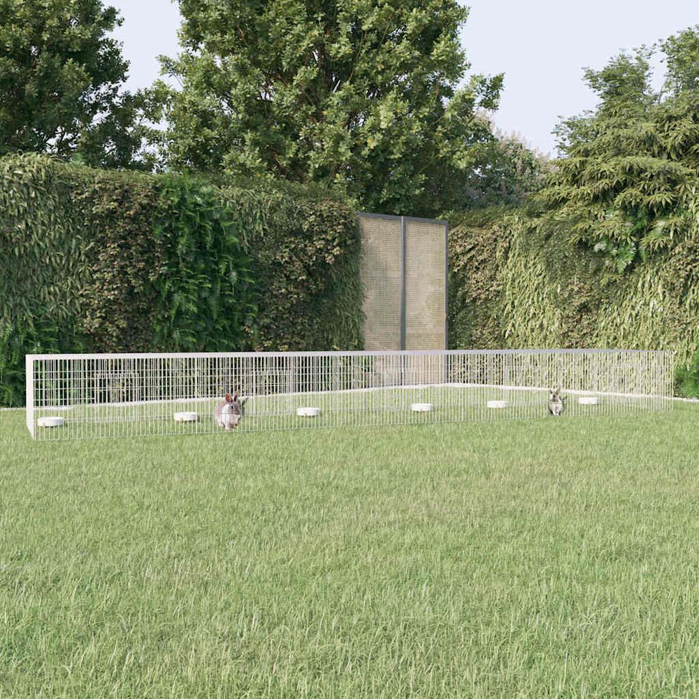 Clapier xxl 5 panneaux en fer galvanisé pour lapins et rongeurs 541 cm