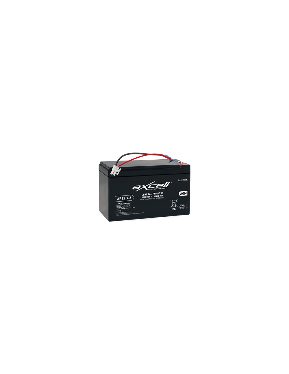 Batterie agm 12v - 7,2a - 86,4wh adaptable pour robots robomow modèles rx12u, rx20 pro, rx20u - wolf modèles loopo s150, loopo s