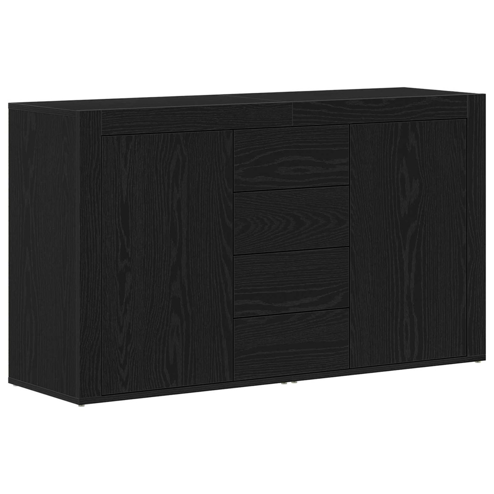 Buffet chêne noir 120 x 36 x 69 cm bois d'ingénierie