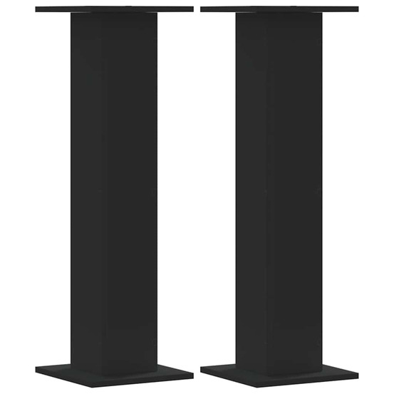 Supports pour plantes 2 pcs noir 30x30x95 cm bois d'ingénierie