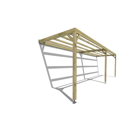 Pergola bois • 8m x 2m • adossée • sens largeur • livraison comprise