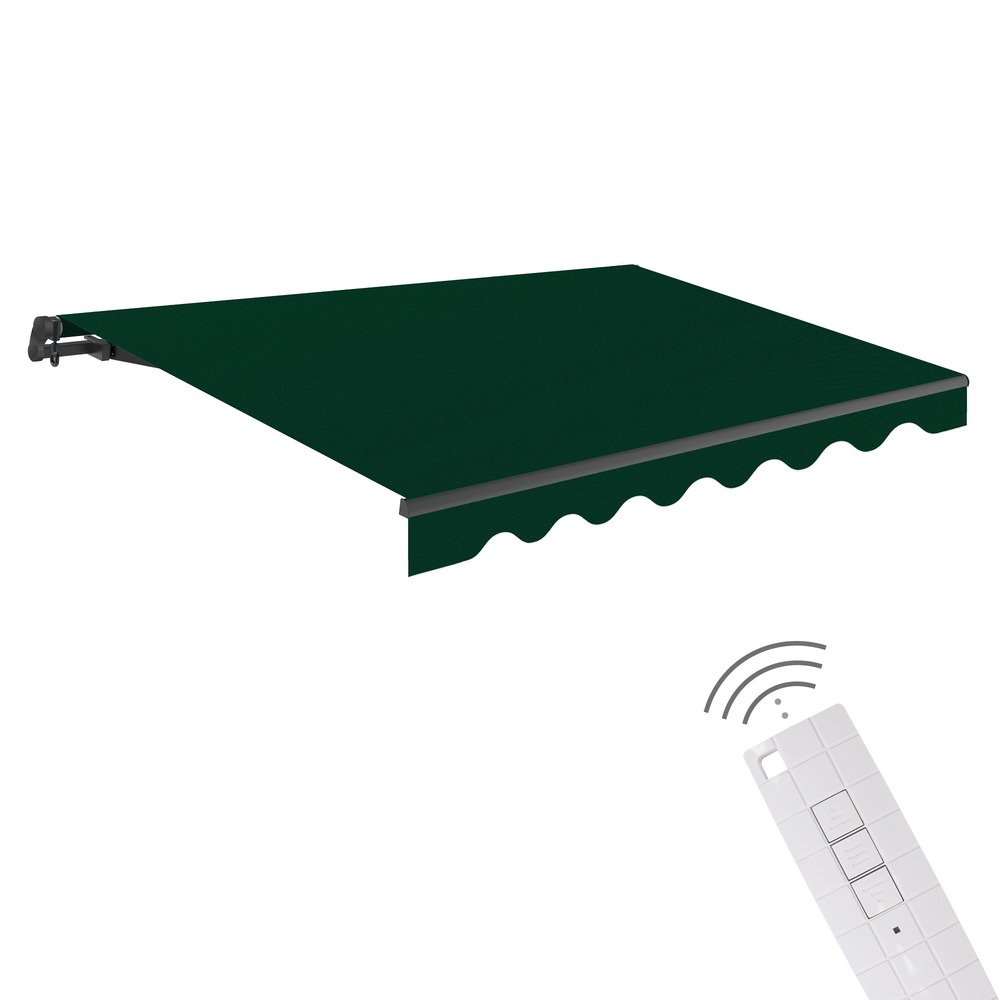 Store banne rétractable motorisé 4x2,5 vert télécommande