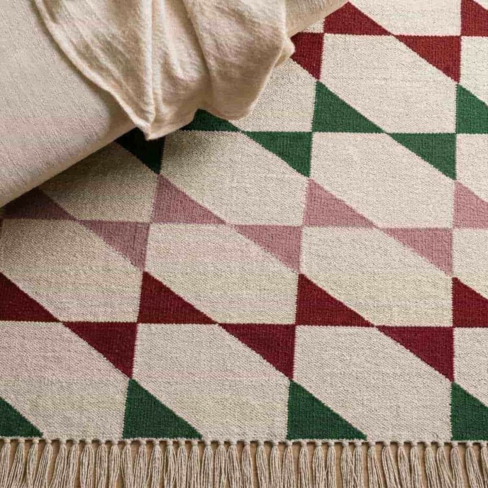 Tapis imprimé géométrique ethnique colorés 80x150 cm