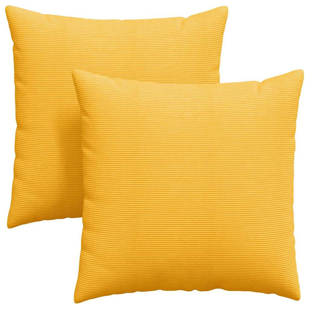 Coussins de canapé 2 pcs jaune clair 80 x 80 cm
