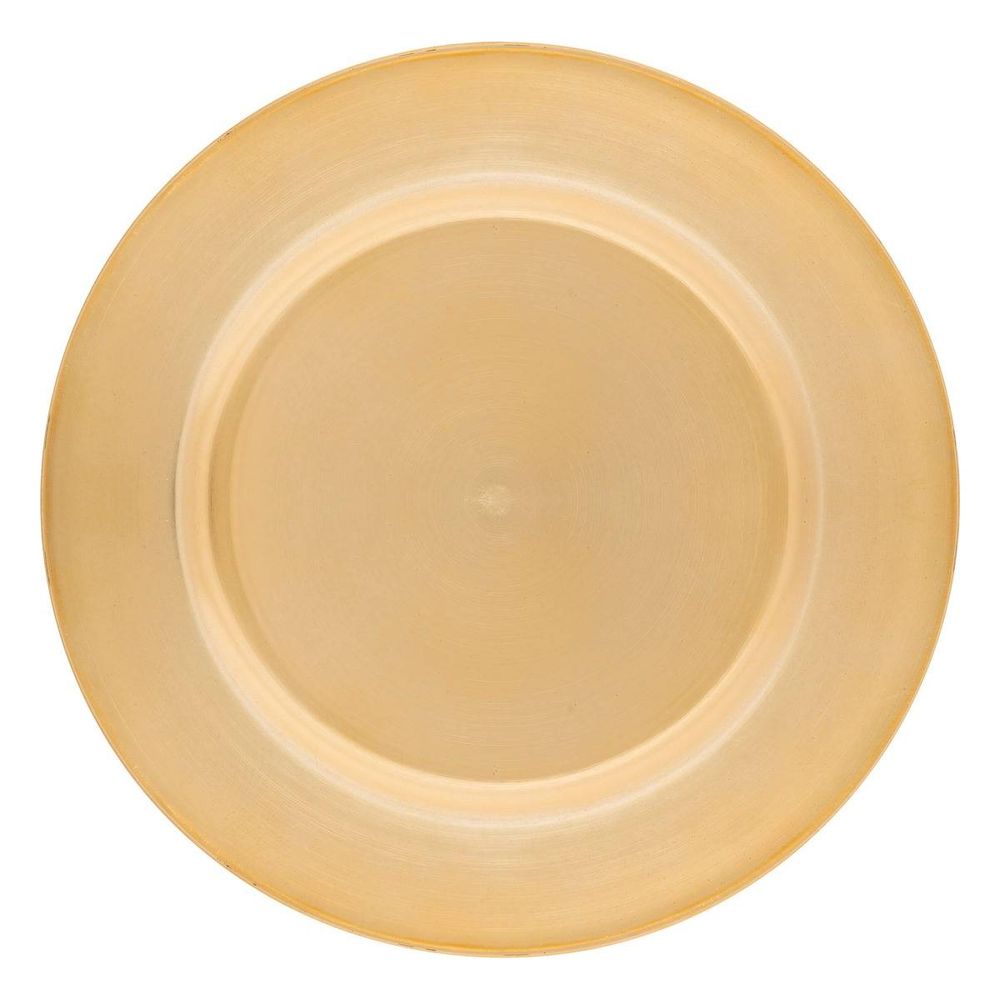 Assiette pres lisse dore