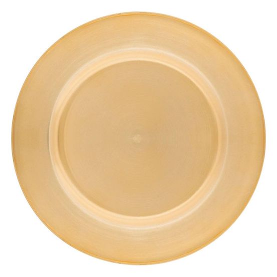 Assiette pres lisse dore