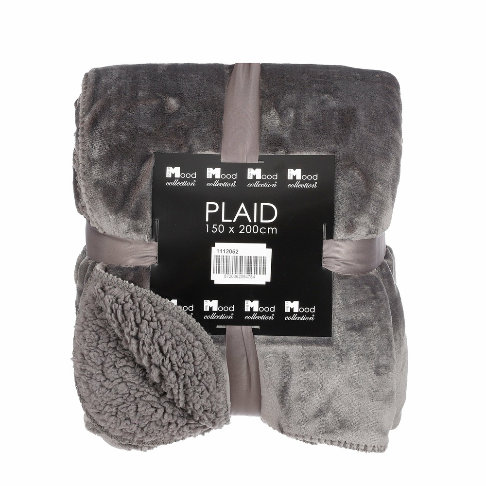 Mica decorations - plaid polaire anthracite 200x150