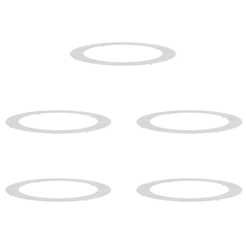 Adapté pour anneaux d'arbre plats 5 pc argent ø90/120 cm
