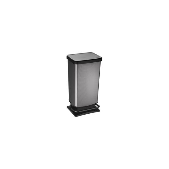 Poubelle 40 litres decor carbone ref 7541010 - rotho