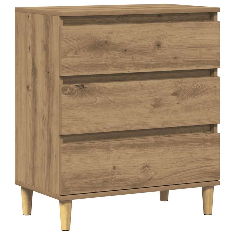 Buffet chêne artisanal 60x35x70 cm bois d'ingénierie