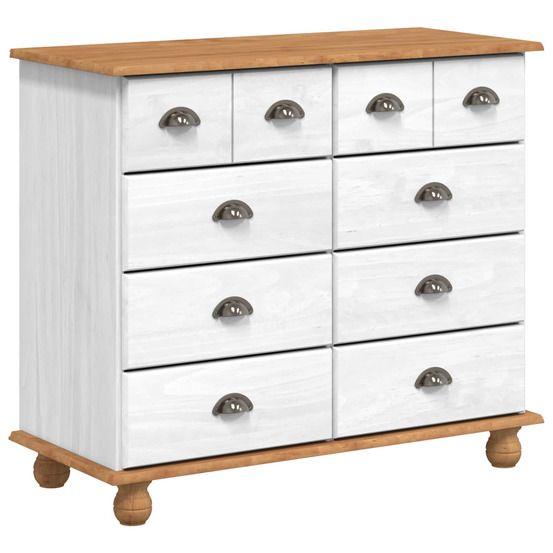 Commode askim blanc 91 x 40 x 79 cm bois de pin massif