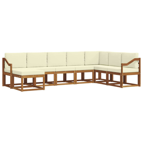 Ensemble de canapés d'extérieur 8 pcs naturel et crème