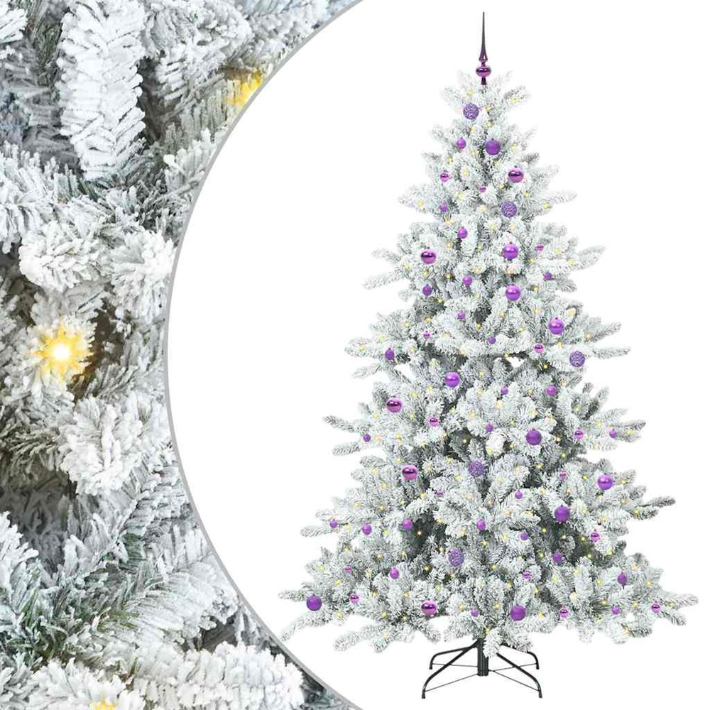 Sapin de noël artificiel à branches articulées blanc 240 cm