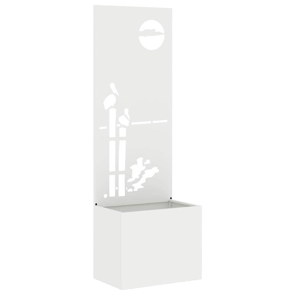 Écran de confidentialité de jardin fretwork blanc 50 x 140 cm