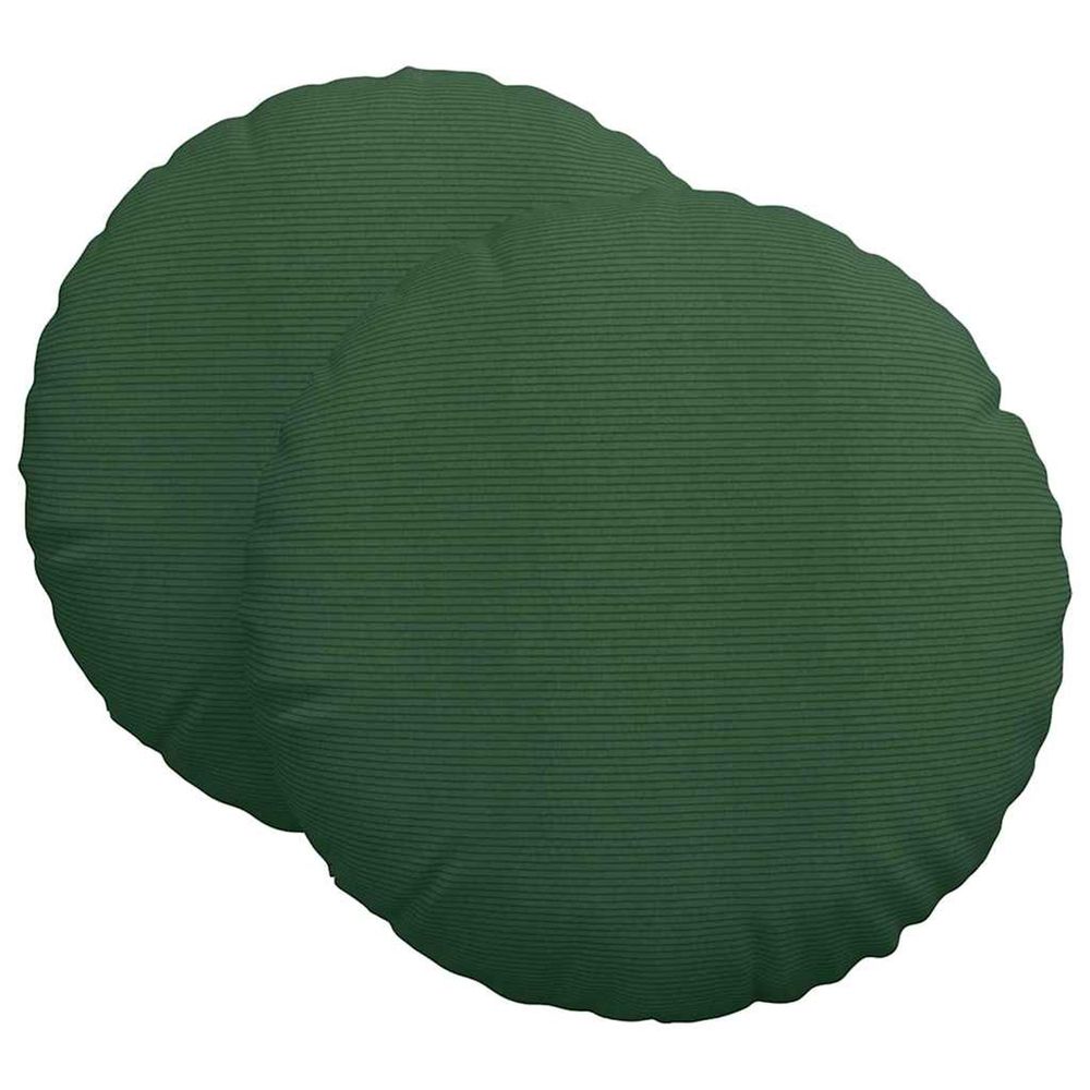 Coussins de siège 2 pc tissu en velours côtelé vert foncé